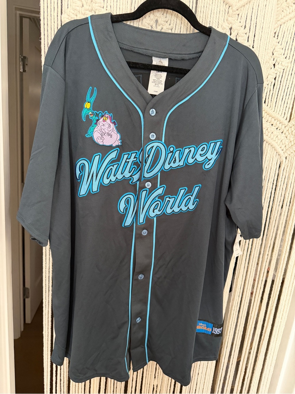 NWT Disney villain baseball jersey Hades from Hercules XL